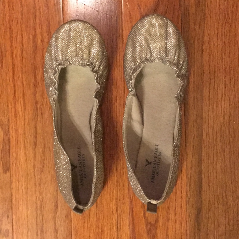 Sparkly Gold American Eagle Flats Size 8.5